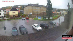 Střed obce Rokytnice nad Jizerou