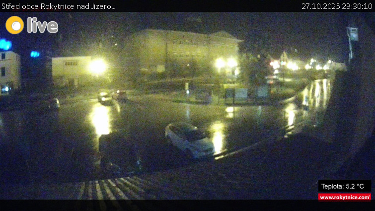 Město Rokytnice nad Jizerou - Střed obce Rokytnice nad Jizerou - 27.10.2025 v 23:30 Město Rokytnice nad Jizerou - Střed obce Rokytnice nad Jizerou - 27.10.2025 v 23:30