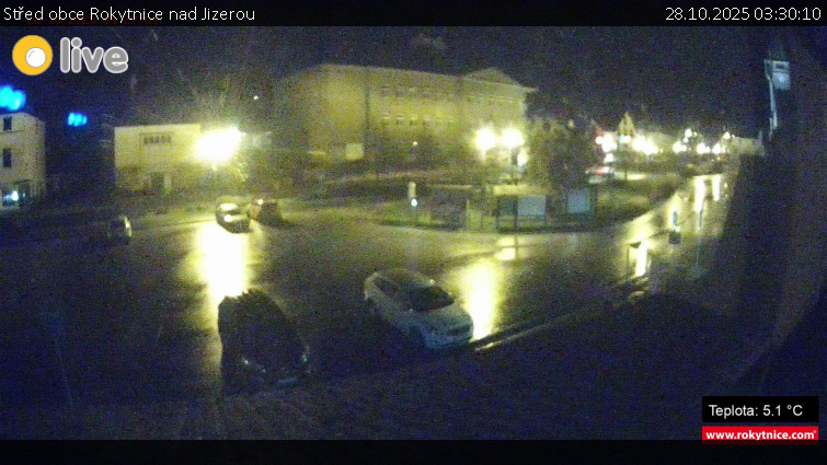 Město Rokytnice nad Jizerou - Střed obce Rokytnice nad Jizerou - 28.10.2025 v 03:30 Město Rokytnice nad Jizerou - Střed obce Rokytnice nad Jizerou - 28.10.2025 v 03:30