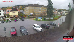 Střed obce Rokytnice nad Jizerou