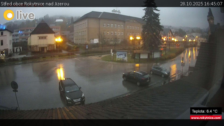 Město Rokytnice nad Jizerou - Střed obce Rokytnice nad Jizerou - 28.10.2025 v 16:45 Město Rokytnice nad Jizerou - Střed obce Rokytnice nad Jizerou - 28.10.2025 v 16:45