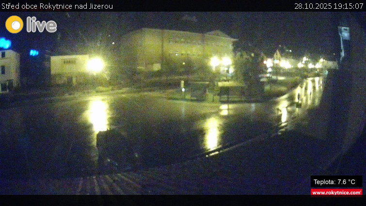 Město Rokytnice nad Jizerou - Střed obce Rokytnice nad Jizerou - 28.10.2025 v 19:15 Město Rokytnice nad Jizerou - Střed obce Rokytnice nad Jizerou - 28.10.2025 v 19:15