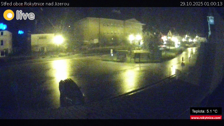 Město Rokytnice nad Jizerou - Střed obce Rokytnice nad Jizerou - 29.10.2025 v 01:00 Město Rokytnice nad Jizerou - Střed obce Rokytnice nad Jizerou - 29.10.2025 v 01:00