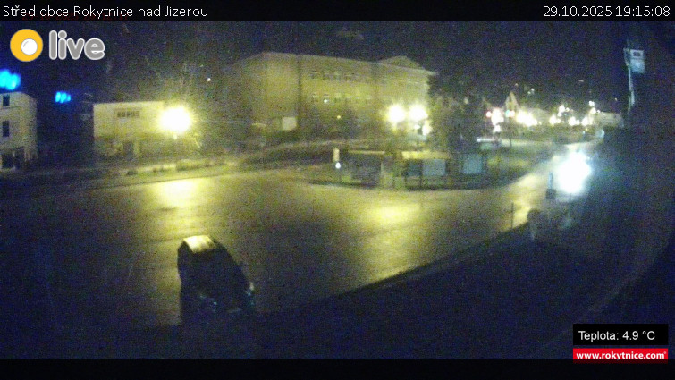Město Rokytnice nad Jizerou - Střed obce Rokytnice nad Jizerou - 29.10.2025 v 19:15 Město Rokytnice nad Jizerou - Střed obce Rokytnice nad Jizerou - 29.10.2025 v 19:15