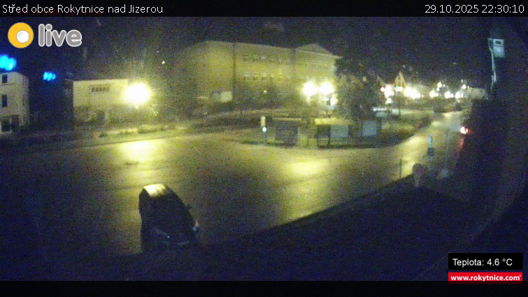 Město Rokytnice nad Jizerou - Střed obce Rokytnice nad Jizerou - 29.10.2025 v 22:30 Město Rokytnice nad Jizerou - Střed obce Rokytnice nad Jizerou - 29.10.2025 v 22:30