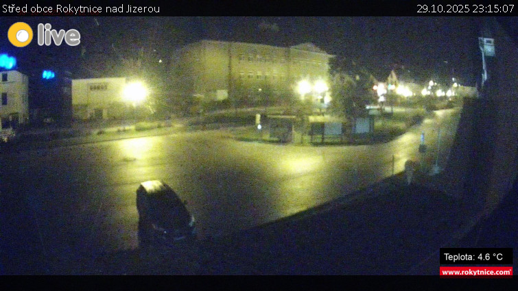 Město Rokytnice nad Jizerou - Střed obce Rokytnice nad Jizerou - 29.10.2025 v 23:15 Město Rokytnice nad Jizerou - Střed obce Rokytnice nad Jizerou - 29.10.2025 v 23:15