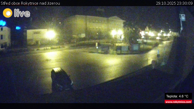 Město Rokytnice nad Jizerou - Střed obce Rokytnice nad Jizerou - 29.10.2025 v 23:30 Město Rokytnice nad Jizerou - Střed obce Rokytnice nad Jizerou - 29.10.2025 v 23:30