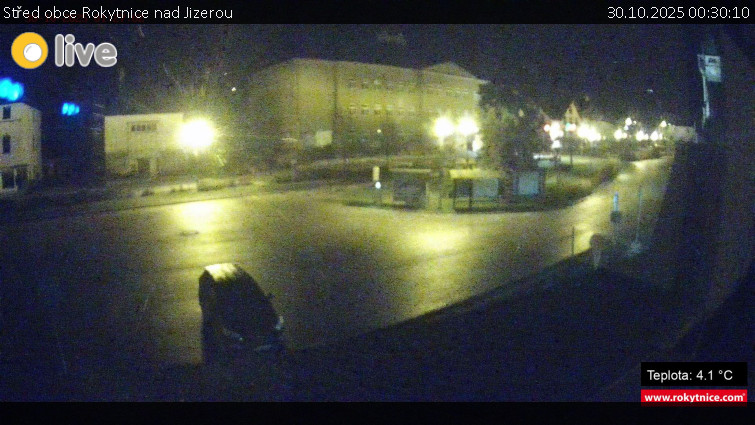Město Rokytnice nad Jizerou - Střed obce Rokytnice nad Jizerou - 30.10.2025 v 00:30 Město Rokytnice nad Jizerou - Střed obce Rokytnice nad Jizerou - 30.10.2025 v 00:30