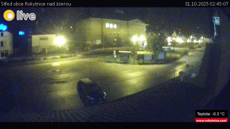 Město Rokytnice nad Jizerou - Střed obce Rokytnice nad Jizerou - 31.10.2025 v 02:45 Město Rokytnice nad Jizerou - Střed obce Rokytnice nad Jizerou - 31.10.2025 v 02:45