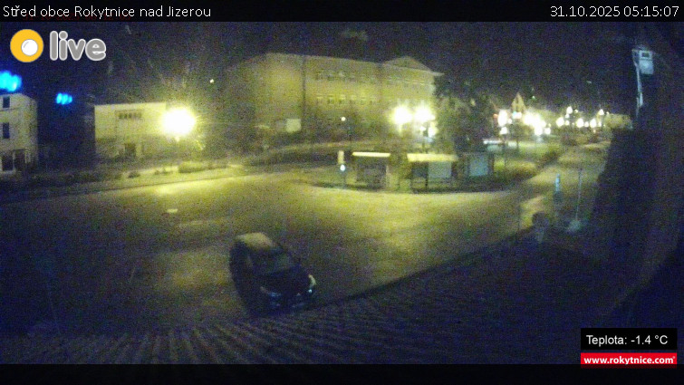 Město Rokytnice nad Jizerou - Střed obce Rokytnice nad Jizerou - 31.10.2025 v 05:15 Město Rokytnice nad Jizerou - Střed obce Rokytnice nad Jizerou - 31.10.2025 v 05:15