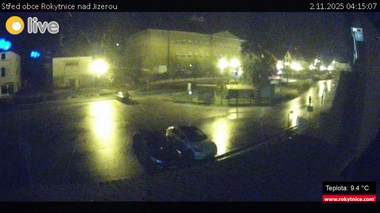 Město Rokytnice nad Jizerou - Střed obce Rokytnice nad Jizerou - 2.11.2025 v 04:15 Město Rokytnice nad Jizerou - Střed obce Rokytnice nad Jizerou - 2.11.2025 v 04:15