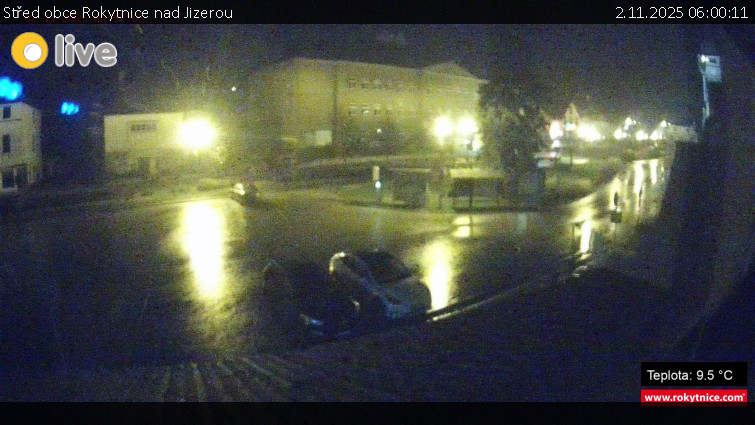Město Rokytnice nad Jizerou - Střed obce Rokytnice nad Jizerou - 2.11.2025 v 06:00 Město Rokytnice nad Jizerou - Střed obce Rokytnice nad Jizerou - 2.11.2025 v 06:00