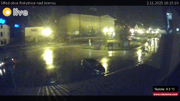 Město Rokytnice nad Jizerou - Střed obce Rokytnice nad Jizerou - 2.11.2025 v 18:15 Město Rokytnice nad Jizerou - Střed obce Rokytnice nad Jizerou - 2.11.2025 v 18:15