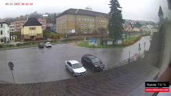 Střed obce Rokytnice nad Jizerou