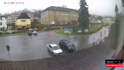 Střed obce Rokytnice nad Jizerou