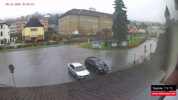 Střed obce Rokytnice nad Jizerou