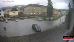 Střed obce Rokytnice nad Jizerou