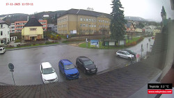 Střed obce Rokytnice nad Jizerou