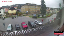 Střed obce Rokytnice nad Jizerou