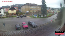 Střed obce Rokytnice nad Jizerou