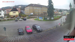 Střed obce Rokytnice nad Jizerou