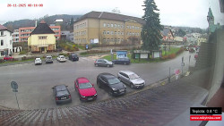 Střed obce Rokytnice nad Jizerou