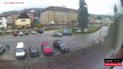 Střed obce Rokytnice nad Jizerou