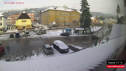 Střed obce Rokytnice nad Jizerou