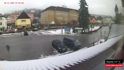 Střed obce Rokytnice nad Jizerou