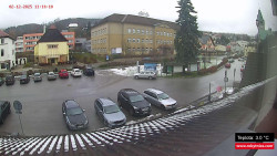 Střed obce Rokytnice nad Jizerou