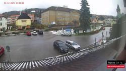 Střed obce Rokytnice nad Jizerou