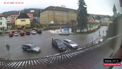 Střed obce Rokytnice nad Jizerou