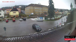 Střed obce Rokytnice nad Jizerou