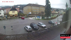 Střed obce Rokytnice nad Jizerou