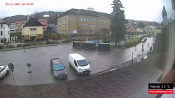 Střed obce Rokytnice nad Jizerou