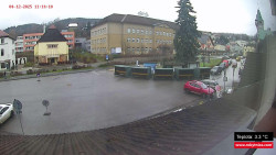 Střed obce Rokytnice nad Jizerou