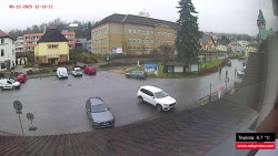 Střed obce Rokytnice nad Jizerou