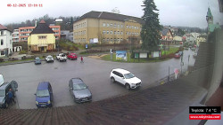 Střed obce Rokytnice nad Jizerou