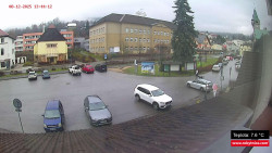 Střed obce Rokytnice nad Jizerou