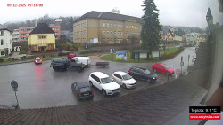 Střed obce Rokytnice nad Jizerou