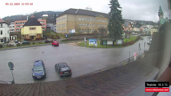 Střed obce Rokytnice nad Jizerou