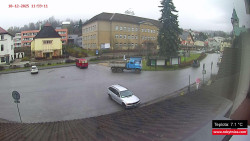 Střed obce Rokytnice nad Jizerou