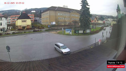 Střed obce Rokytnice nad Jizerou