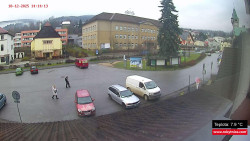 Střed obce Rokytnice nad Jizerou