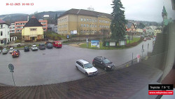 Střed obce Rokytnice nad Jizerou