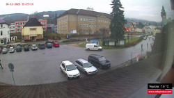 Střed obce Rokytnice nad Jizerou