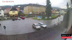 Střed obce Rokytnice nad Jizerou