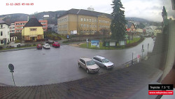 Střed obce Rokytnice nad Jizerou