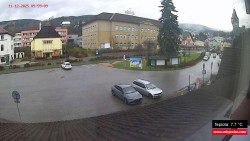 Střed obce Rokytnice nad Jizerou