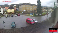 Střed obce Rokytnice nad Jizerou